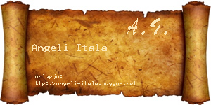 Angeli Itala névjegykártya